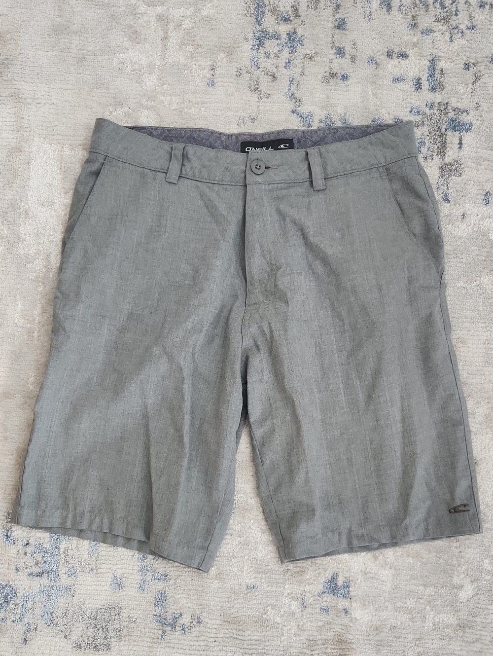 O'Neill Men's Light Gray Flat Front Shorts
